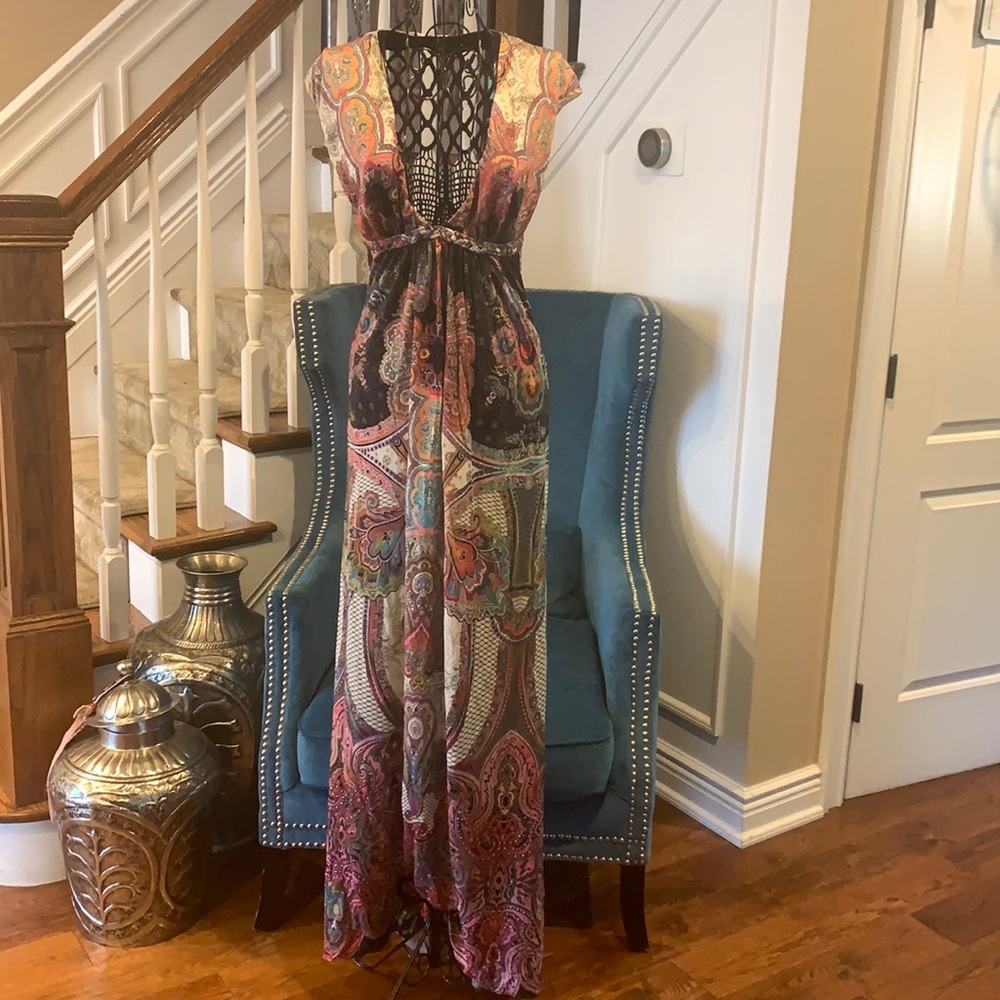 Maxi Dress, Multiple Colors, Crochet back. SKY Brand.